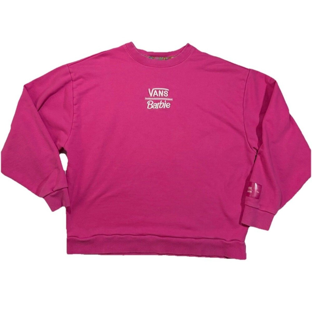 VANS X BARBIE Rene Oversized Long Sleeve Crew Sweatshirt Sz M